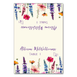 の結婚座席表 – ワイルドフラワー交響曲ベジタリアン- テーブルナンバー