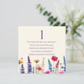 の結婚座席表 – ワイルドフラワー交響曲 招待状 (スタンド正面)