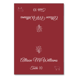 の結婚座席表 – 山花の優雅さ – 肉 –  テーブルナンバー