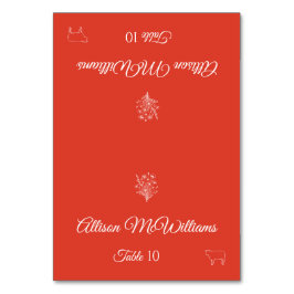 の結婚座席表 – 山花の優雅さ – 肉 – テーブルナンバー