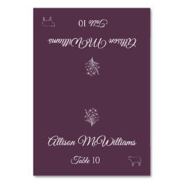 の結婚座席表 – 山花の優雅さ – 肉 – テーブルナンバー