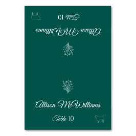 の結婚座席表 – 山花の優雅さ – 肉 –  テーブルナンバー