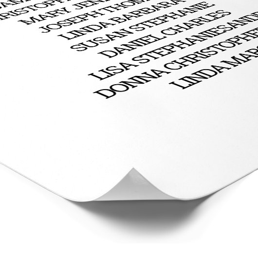 の結婚座席表 – 座席を見つけてください ポスター (角)