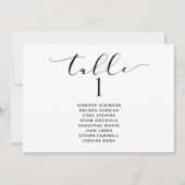 の結婚座席表(横エレガント) 招待状 (正面)