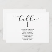 の結婚座席表(横エレガント) 招待状 (正面/裏面)