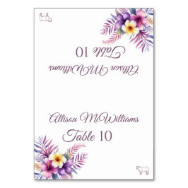 の結婚座席表 – 水の色の島ロマンスミート – テーブルナンバー