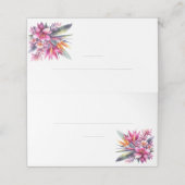 の結婚座席表 – 水の色の熱帯の至福 –  プレイスカード (外部開封)