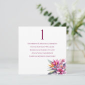 の結婚座席表 – 水彩熱帯ブリス 招待状 (スタンド正面)
