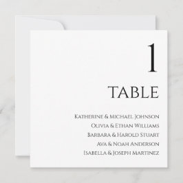の結婚座席表 – 白黒 招待状
