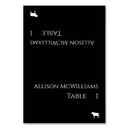 の結婚座席表 – 肉のアイコン – 白黒 テーブルナンバー