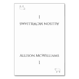 の結婚座席表 – 肉のアイコン – 白黒 テーブルナンバー