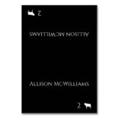 の結婚座席表 – 肉のアイコン – 白黒 テーブルナンバー (正面)