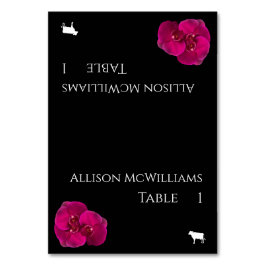 の結婚座席表 – 肉アイコン – 黒明るい赤紫色白 –  テーブルナンバー