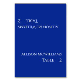 の結婚座席表 – 青と白 テーブルナンバー