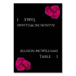 の結婚座席表- – 黒明るい赤紫色白 テーブルナンバー