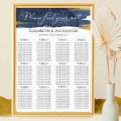 の結婚座席表 | 12表（青）抽象芸術 ポスター