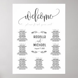 の結婚座席表 – N.2の座席を見つけなさい ポスター