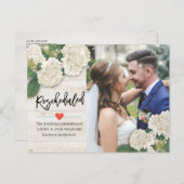 の結婚延期が延期されたアジサイ写真 案内ポストカード (正面/裏面)