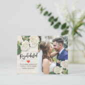 の結婚延期が延期されたアジサイ写真 案内ポストカード (スタンド正面)