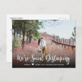 の結婚延期されたシンプル 案内ポストカード (正面/裏面)