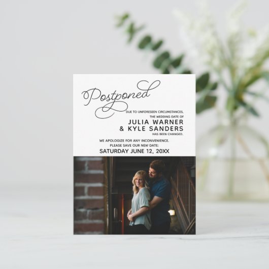 の結婚延期された写真はがき ポストカード (スタンド正面)