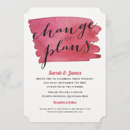 の結婚延期された変更計画 招待状