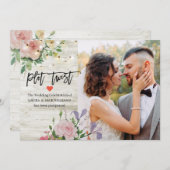 の結婚延期された日付の変更Plot Twist Photo 案内状 (正面/裏面)