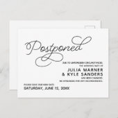 の結婚延期はがき ポストカード (正面/裏面)