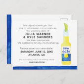 の結婚延期はがき ポストカード (正面/裏面)