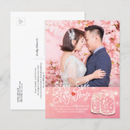 の結婚延期中止自宅とステイ・セーフ・フォト 案内ポストカード