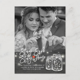 の結婚延期中止自宅とステイ・セーフ・フォト 案内ポストカード