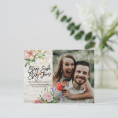 の結婚延期中止自宅とステイ・セーフ・フォト 案内ポストカード (スタンド正面)