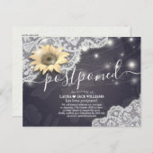 の結婚延期期間ひまわりの日を変更 案内ポストカード (正面/裏面)