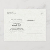 の結婚延期期間ひまわりの日を変更 案内ポストカード (裏面)