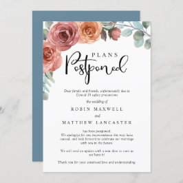 の結婚延期 – キャンセル – 計画の変更 招待状