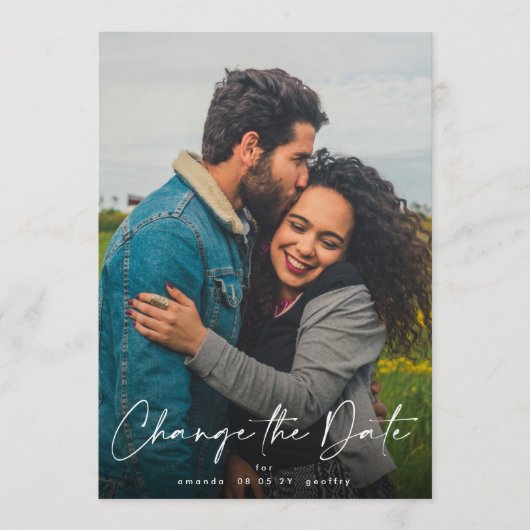 の結婚延期QRコード日付の変更 セーブザデート (正面)