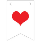 ❤の結婚式の印の装飾ありがとう バンティングフラッグ (第3の旗)