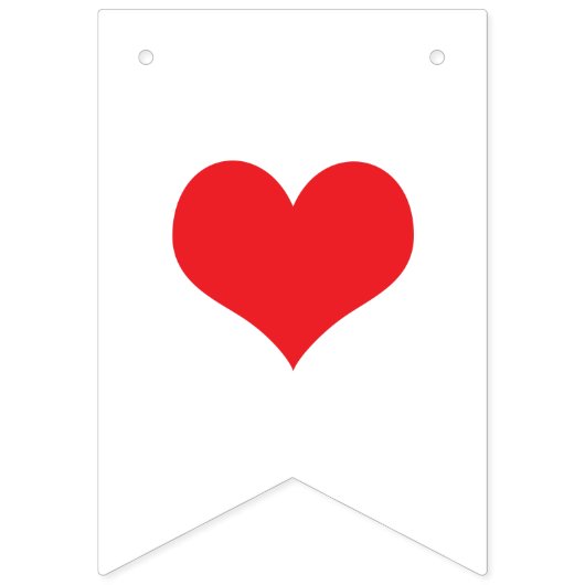 ❤の結婚式の印の装飾ありがとう バンティングフラッグ (第3の旗)