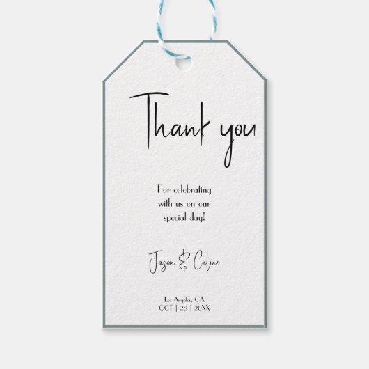 の結婚式の引き出物ギフト来ラベルに感謝 ギフトタグ (正面)