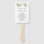 の結婚式は草エレガントの葉をセージ ハンドファン (正面)