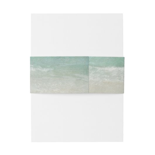 の結婚引用文と海の水色 招待状ベリーバンド (裏面例)