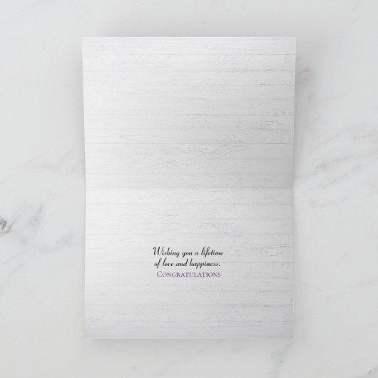 の結婚引用文のホワイトウォッシュウッドカード カード (内部)