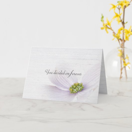 の結婚引用文のホワイトウォッシュウッドカード カード (黄色い花)