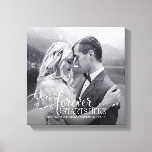 の結婚引用文カスタムフォトキャンバス印刷 キャンバスプリント (正面)