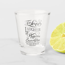 の結婚引用文デザイントースト新郎新婦 ショットグラス