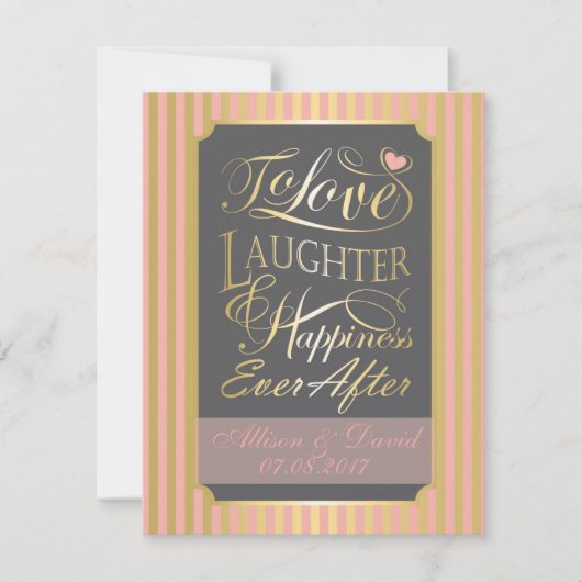 の結婚引用文デザイン、文字カスタム付き (正面)