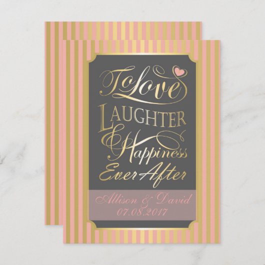 の結婚引用文デザイン、文字カスタム付き (正面/裏面)