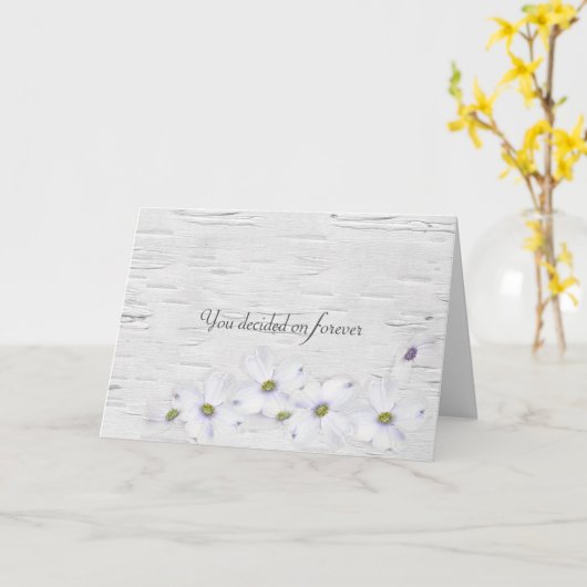 の結婚引用文樺の木 カード (黄色い花)