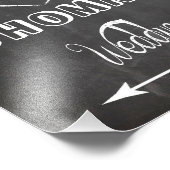 の結婚徴候Chalkboardスタイルパーティーウェイ離れ フォトプリント (角)