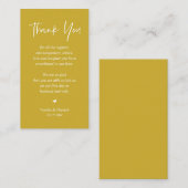 の結婚心から感謝、黄モダン金ゴールド エンクロージャーカード (正面/裏面)